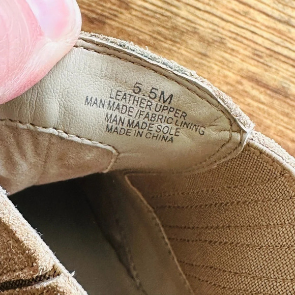 Gianni Bini Stand-Bye Suede Ankle Boots - Size 5.5 Sahara Sand - Like New - Picture 12 of 14